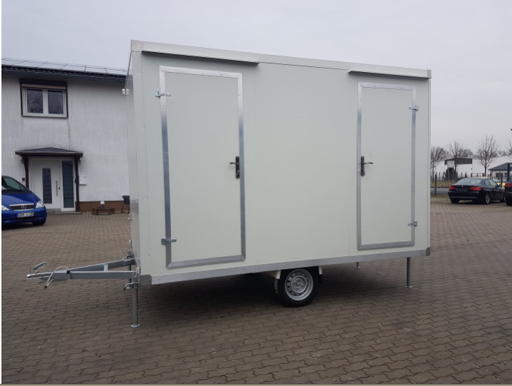 Sanitäranhänger Mit Doppeltoilette 3,50x2m- Neu