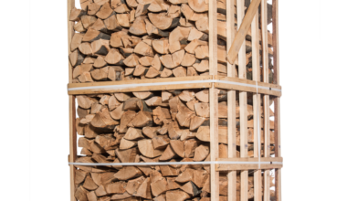 Brennholz – 45 cm – Hartholzmischung – 2 m³ Palette – 2,6 Ster